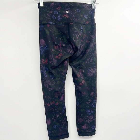 Lululemon Wunder Under Crop Hi-Rise Frozen Flourish Multi size 4 - Picture 5 of 13